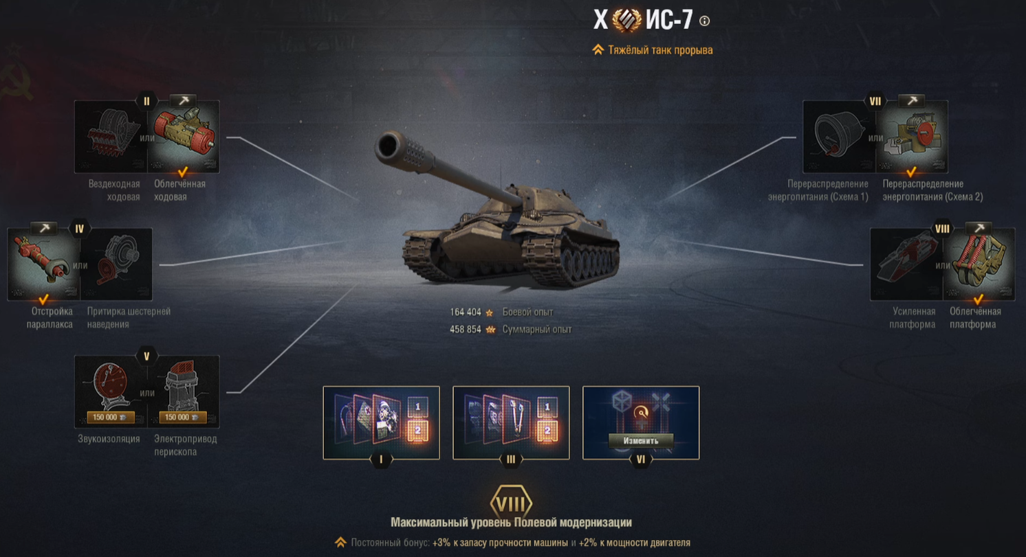 ис-7 полевая модернизация