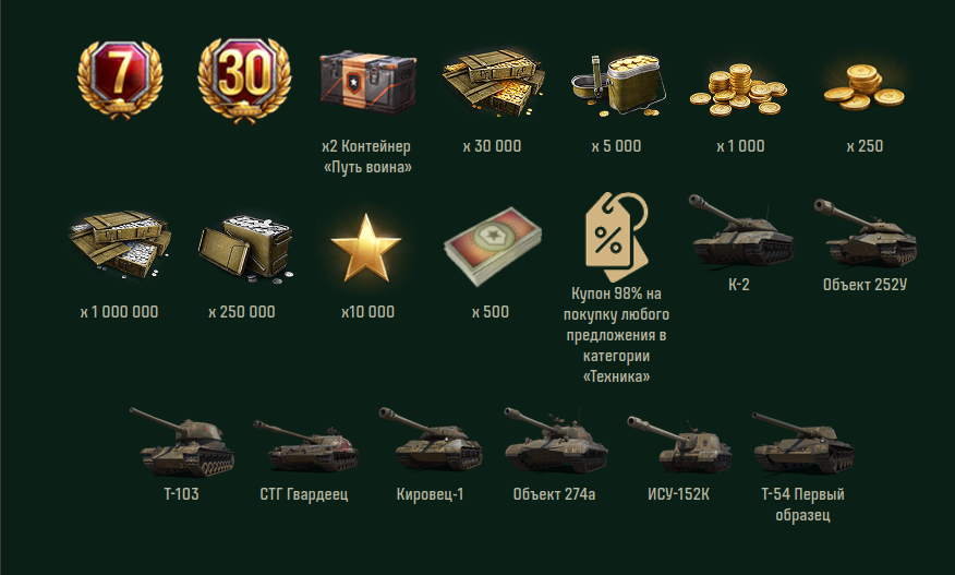 случайный подарок за использование купона на 23 февраля мир танков