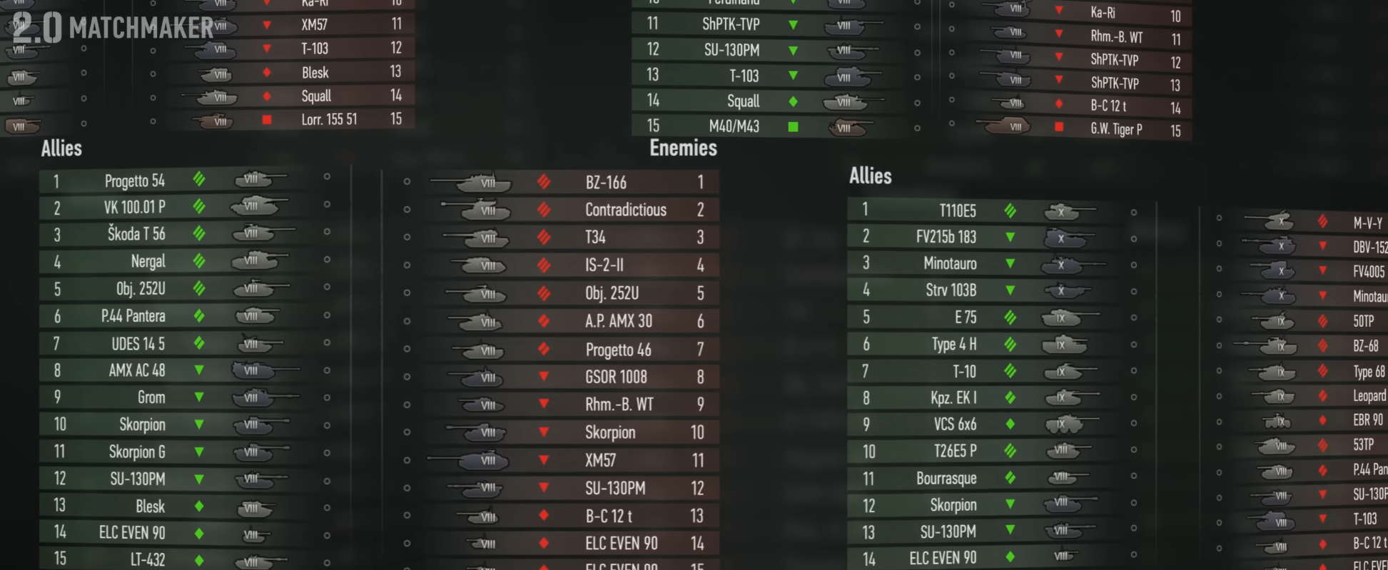матчмейкер обновление world of tanks 2.0