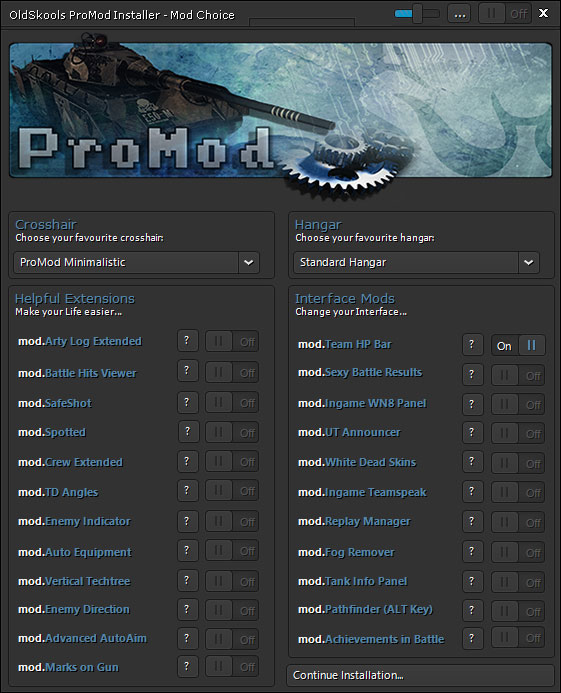 oldskool promod установка